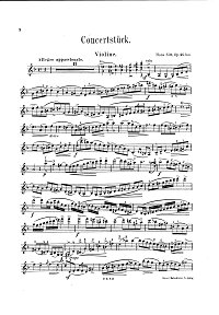 Sitt - Violin Concerto piece for violin op.46 bis - Instrument part - First page